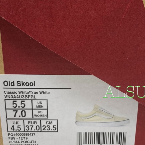 💖MEGA SALE💖VANS Old Skool Classic Suede Canvas White Women’s s VN0A4U3BFRL - Picture 10 of 11